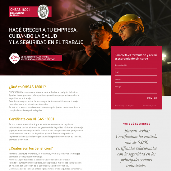 Bureau Veritas #landingpage