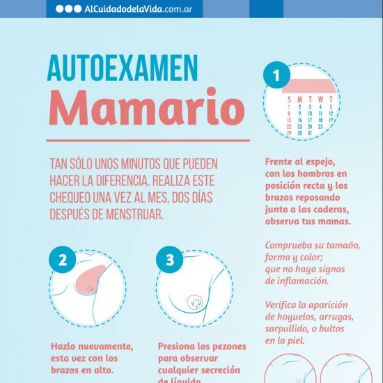 Autoexamen de mamas #infografías