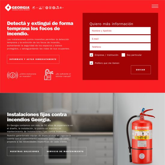 Georgia Matafuegos #landingpage
